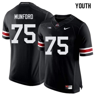Youth Ohio State Buckeyes #75 Thayer Munford Black Nike NCAA College Football Jersey December KHK6544DV